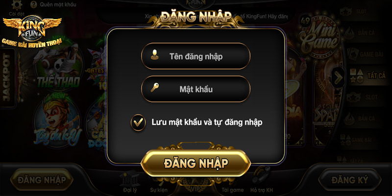Hướng dẫn chi tiết đăng nhập Kingfun Hướng dẫn chi tiết đăng nhập Kingfun