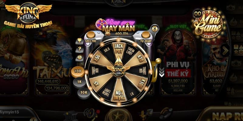 Mini game Kingfun Vòng quay may mắn - Mini game cuốn hút
